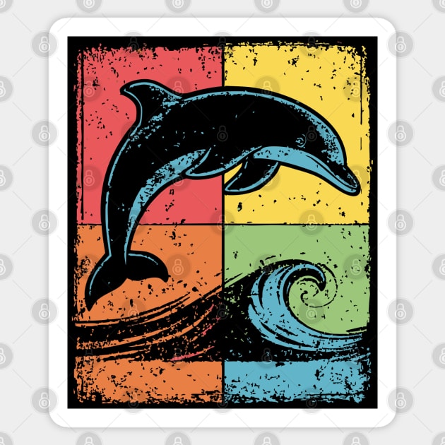 Jumping Dolphin Pop Art for Kids | Ocean Animal Sticker by TuncGK